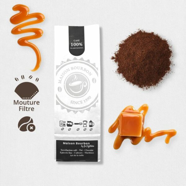 cafe aromatise caramel decafeine sachet de 250g