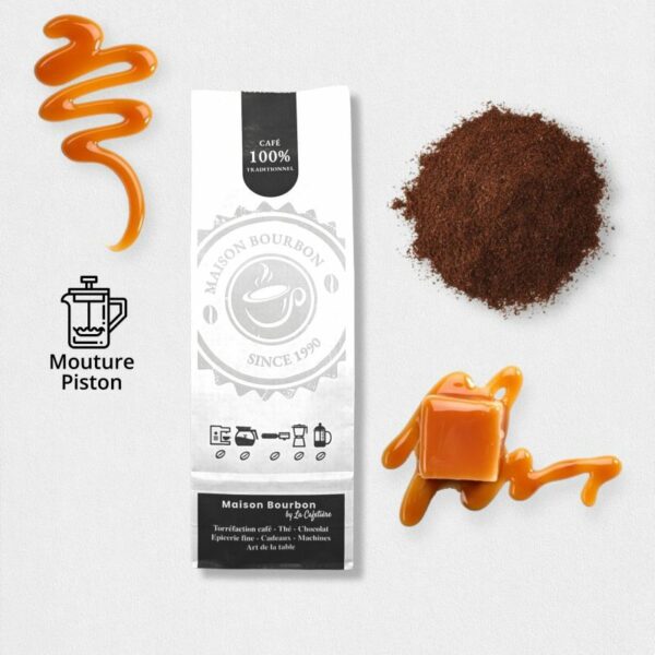 cafe aromatise caramel piston sachet de 250g