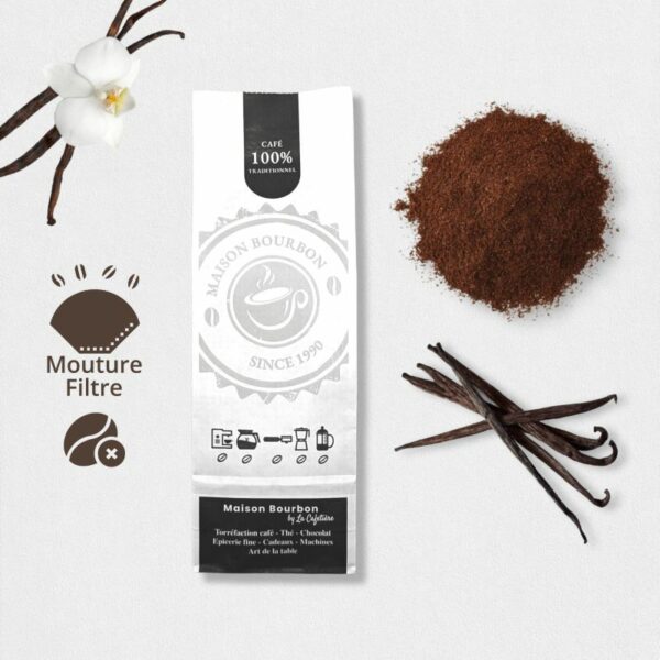 cafe aromatise vanille decafeine sachet de 250g
