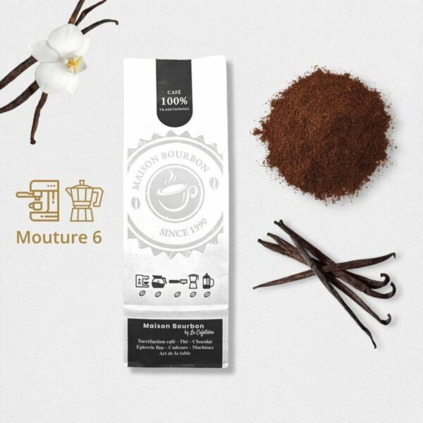 cafe aromatise vanille m6 sachet de 250g