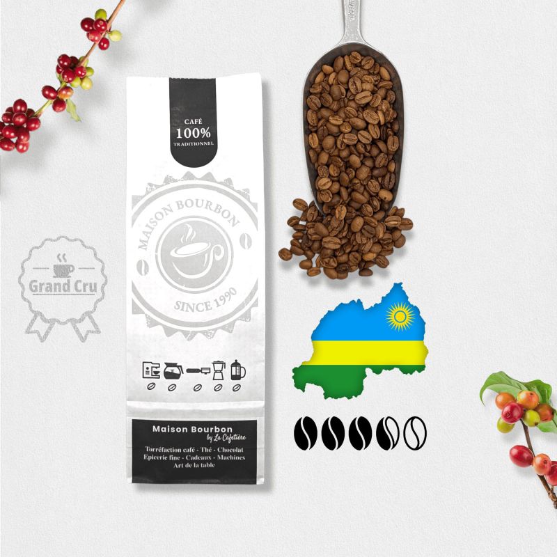 Marque  - Café moulu aromatisé au ventre Rwanda